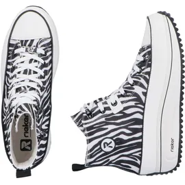Rieker 90010 Damen Plateau-Sneaker High Weiß 39