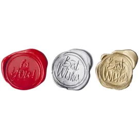 Folia Siegelwachs Classic rot silber gold 4 Stück