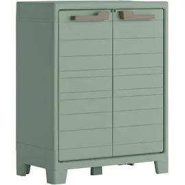 KETER Geräteschrank, Jadegrün, Kunststoff 2 Fächer, 80x100x44 cm - Jade