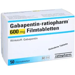 GABAPENTIN-ratiopharm 600 mg Filmtabletten 50 St