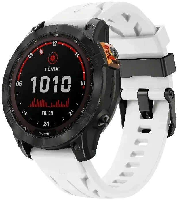 Strap-it Garmin Forerunner 935 Armband Silikon für Garmin Forerunner 935 - Weiß - Schnallenverschluss