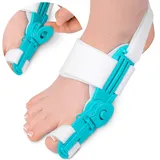 HALUTO Hallux Valgus Korrektur - Verstellbare Hallux Valgus Schiene für rechten oder linken Fuß - Ballenzehen Korrektur - Zehenspreizer Hallux Valgus - Einheitsgröße - Unisex - für Tag & Nacht