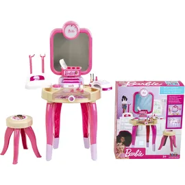 Theo Klein Barbie - Schönheitsstudio Happy Vibes | Beautystudio mit drehbarem Spiegel und Licht | Schminktisch mit Zubehör | Spielzeug für Kinder ab 3 Jahren