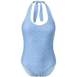 Tchibo - Badeanzug mit recyceltem Material - Damen - Gr. 40 - blau/print