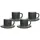 Ritzenhoff & Breker Espressotasse mit Untertasse 0,1 l Grau 4 St.