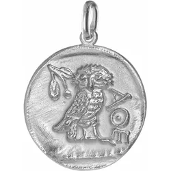 trendor 358841 Anhänger Eule/Athene 925 Silber Replikat griech. Drachme