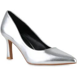 Damen Spitze Pumps in Silber