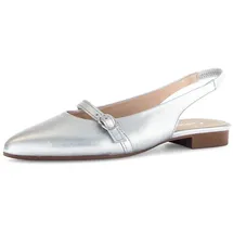 Gabor Slingpumps für Damen, silber, Größe 37 1⁄2 EU / 4,5 UK