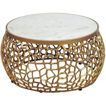 FineBuy Couchtisch Gold Aluminium 60 x 60 x 35 cm