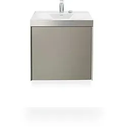 Duravit XViu Waschtisch-Unterschrank XV4609EB190P 60x48cm, 1 Auszug, 2 Hahnlöcher, champagner matt, Rahmen P, flannel grey seidenmatt