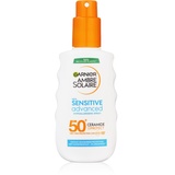 Garnier Ambre Solaire Sensitive Advanced Hypoallergenic Spray SPF50+ Wasserfestes Sonnenschutz-Körperspray 150 ml