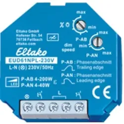 1St. Eltako EUD61NPL-230V Universal-Dimmschalter ohne N-Anschluss, speziell für ...