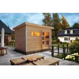Karibu Skrollan 2 inkl. 9 kW Bio-Kombiofen + ext. Steuerung