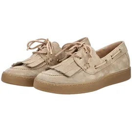 Paul Green Damen Halbschuhe Veloursleder Beige 41