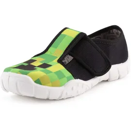 Ladeheid Kinder Hausschuhe LARW005 (Weiß/Schwarz/Grün, 25 EU)