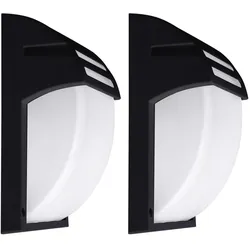 2er Set RGB LED Außen Leuchten ALU Wand Strahler schwarz Garten Fassaden FERNBEDIENUNG Lampen dimmbar