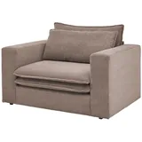 furn.design Loveseat, Braun, Holz, Textil, Nachbildung, 125x83x91 cm, Wohnzimmer, Sessel, Polstersessel