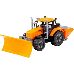 Polesie Cavallino Traktor mit Schneepflug Gelb, Maßstab 1:32