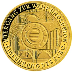 Deutschland 200 Euro Gold 2002 "Übergang zur Währungsunion – Einführung des Euro" - Prägezeichen G
