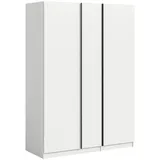 Livetastic Drehtürenschrank OAKLAND 130 x 183 x 53 cm Weiß