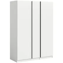Livetastic Drehtürenschrank OAKLAND 130 x 183 x 53 cm Weiß