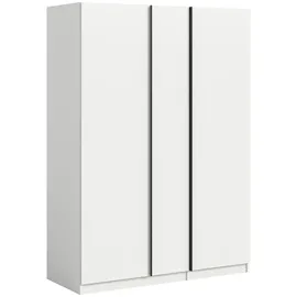 Livetastic Drehtürenschrank OAKLAND 130 x 183 x 53 cm Weiß