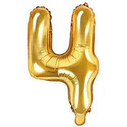 Folienballon gold Zahl 4