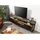 Massivmoebel24 INDUSTRIAL TV-Board 238x43x70 cm Mehrfarbig Holz, Metall, Massivholz