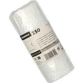 Papstar 2000 Hemdchen-Tragetaschen, HDPE 48 cm x 22 cm x 12 cm transparent Knotenbeutel