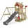 Wickey Spielturm FarmFlyer mit Schaukel und Rutsche Grau