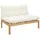 vidaXL Mittelsofa Einheit 120 x 80 x 82 cm Helles Akazie/Cremeweiß