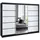 A&J MöbelLand Schiebetürenschrank VILUNO 200 x 215 x 59,5 cm Schwarz/Weiß