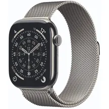 Apple Watch Series 11 GPS + Cellular 46mm Natural Titanium Natural Milanese Loop S/M