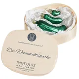 Inges Glas Weihnachtsgurke 3er Set 2,5/5,5/8,5 cm grün