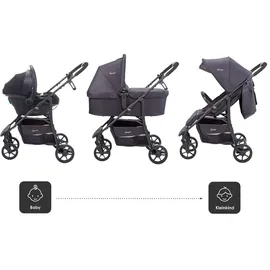 BabyGO 3 in 1 Kinderwagen black