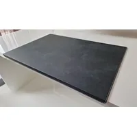 Gewinkelte Schreibtischunterlage mit Kantenschutz Nubuk Leder 90 x 47 Anthrazit