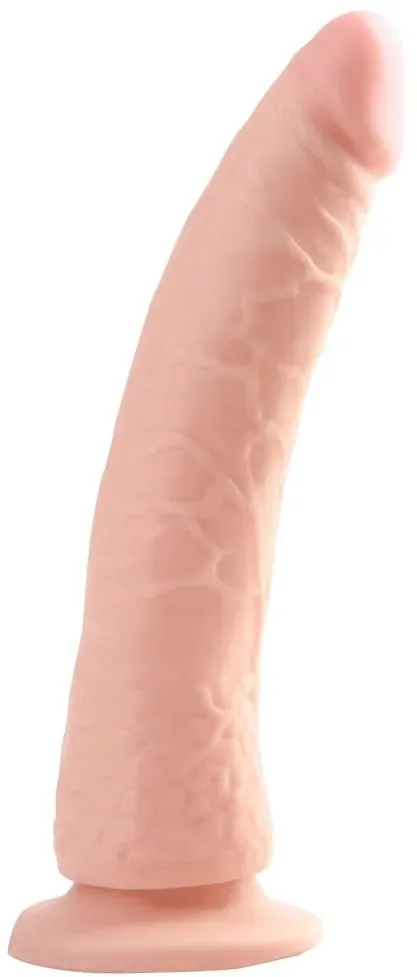 Naturdildo mit Saugfuß | Ausgeprägte Eichel und Äderung Basix Rubber works 1 St beige