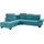 PLACES OF STYLE Ecksofa »Cornwall L-Form«, incl. Sitztiefenverstellung, mit Bettfunktion und Kopfteilverstellung blau