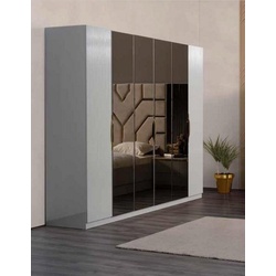 JVmoebel Kleiderschrank Schlafzimmer Kleiderschrank Modernes Design Kleiderschrank mit Spiegel weiß
