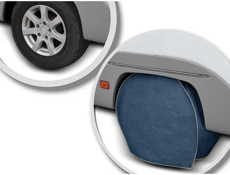 Kegel-Reifenabdeckung für Wohnwagen und Camper, blau, Serie „Mobile Garage”