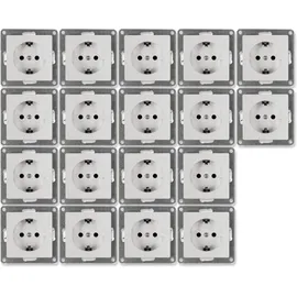 McPower Schuko-Steckdose Cup Weiß 18 St.
