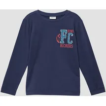 s.Oliver Baumwoll-Longsleeve mit Flock-Applikation - blau - 116/122