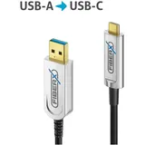 FIBERX Serie - USB 3.1 Glasfaser Kabel - USB-A USB-C - 20m