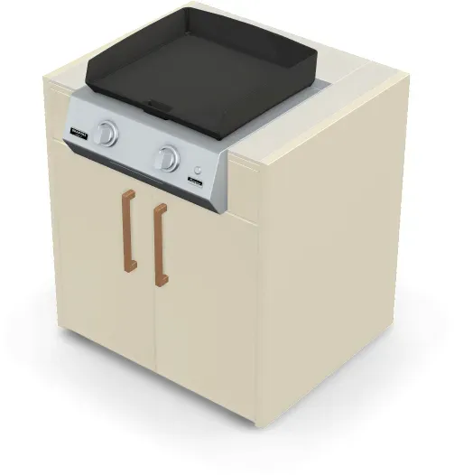 Brabura KC 80 Plancha Körper - Iron Frost / Perle Blanche / Holzgriff
