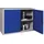 HP Autozubehör Hängeschrank Stahlblech H600xB800xT300mm lichtgrau/enzianblau 1 Boden
