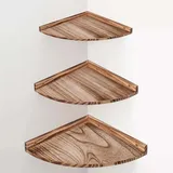 Eckregal Set Wandregal Holz Vintage Landhausstil Platzsparend für Küche Bad Wohn