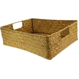 Housoutil 1stk Aufbewahrungskorb Aufbewahrungsbehälterkorb Rattan-aufbewahrung Spielzeugkorb Geflochten Eckig Geflochtene Obstkörbe Handgeflochtene Körbe Storage Basket Stroh Kind Brot Weben