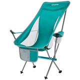 KingCamp Campingstuhl Cataby Deluxe Klappstuhl Strand Stuhl Faltbar Alu 120 kg cyan