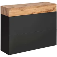 99rooms Arno Schuhschrank Wotan Eiche Schwarz