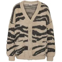 Noisy May Cardigan - NMFLYNN L/S V-NECK KNIT CARDIGAN NOOS - XS bis L - für Damen - Größe XS - braun - XS